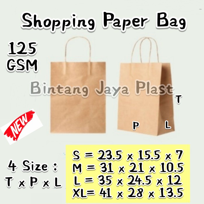 

[SC] [ 12 PCS ] EXECUTIVE GOODDIE SHOPPING BAG SIZE : S , M , L dan XL. - 31 x 21 x 10.5