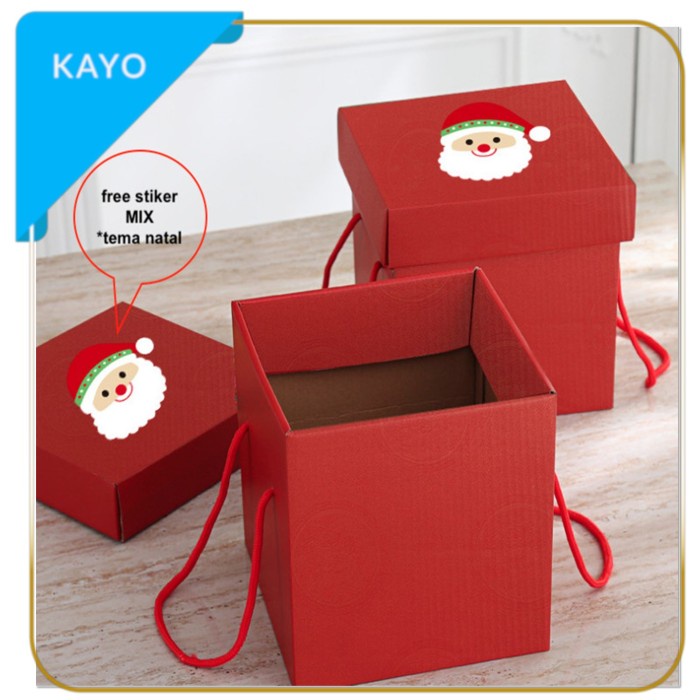 

[SC] kotak kado natal 21cm , box gift for Christmas kotak natal zakka