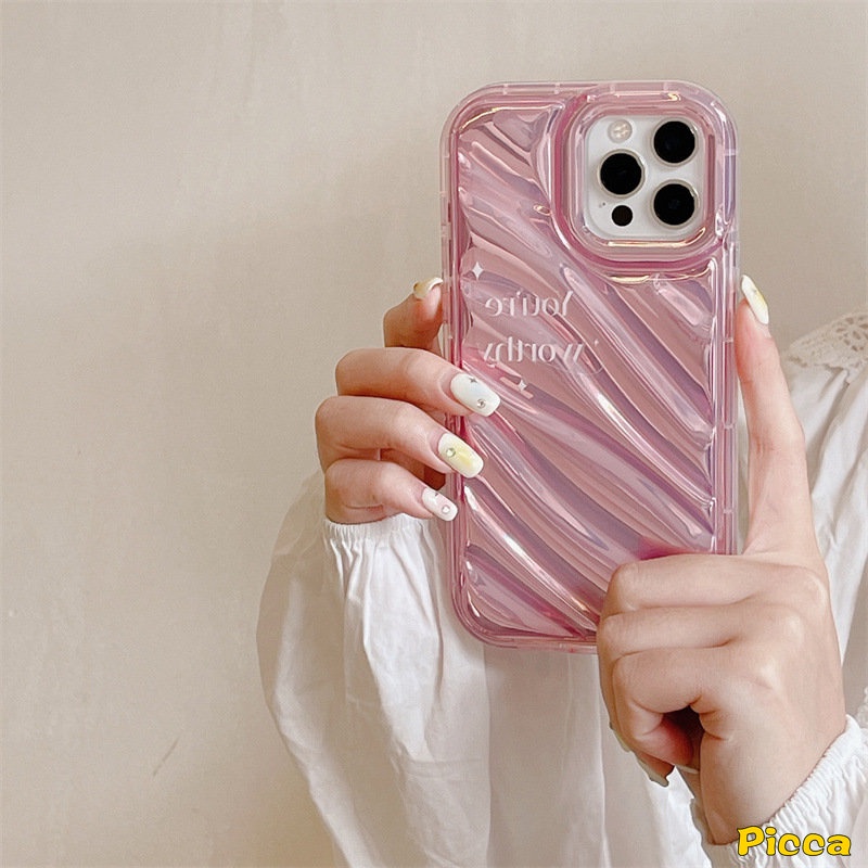 IPHONE Fantasy Case Kartu Aser Huruf Cinta Bintang Laut Shell Mutiara Kompatibel Untuk Iphone7 8 6 6S Plus XR 11 13 14 12 Pro MAX X XS MAX SE 2020mewah Dazzle Color 3D Stereo Corrugation Case