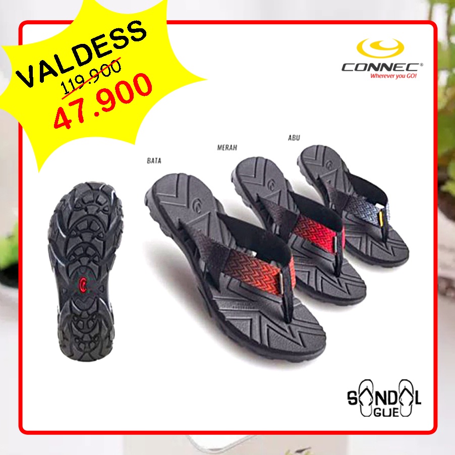 DISKON SANDAL PRIA KEKINIAN CONNEC VALDESS SQUAD PILATUS VEGAS 100% NEW