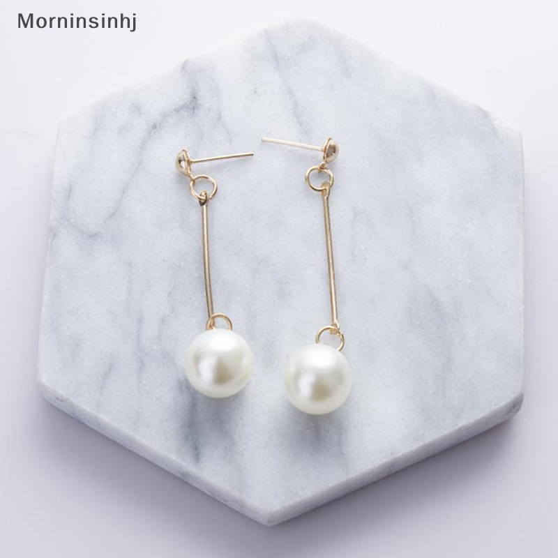 Mornin 1pasang Anting Drop Mutiara Simulasi Rumbai Panjang Untuk Wanita Hadiah Perhiasan Korea Warna Emas Pendientes Jewelry id