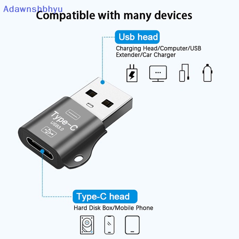 Adhyu 1pc OTG Tipe C To Micro USB Cable Converter Tipe C To USB 3.0 OTG Adapter ID