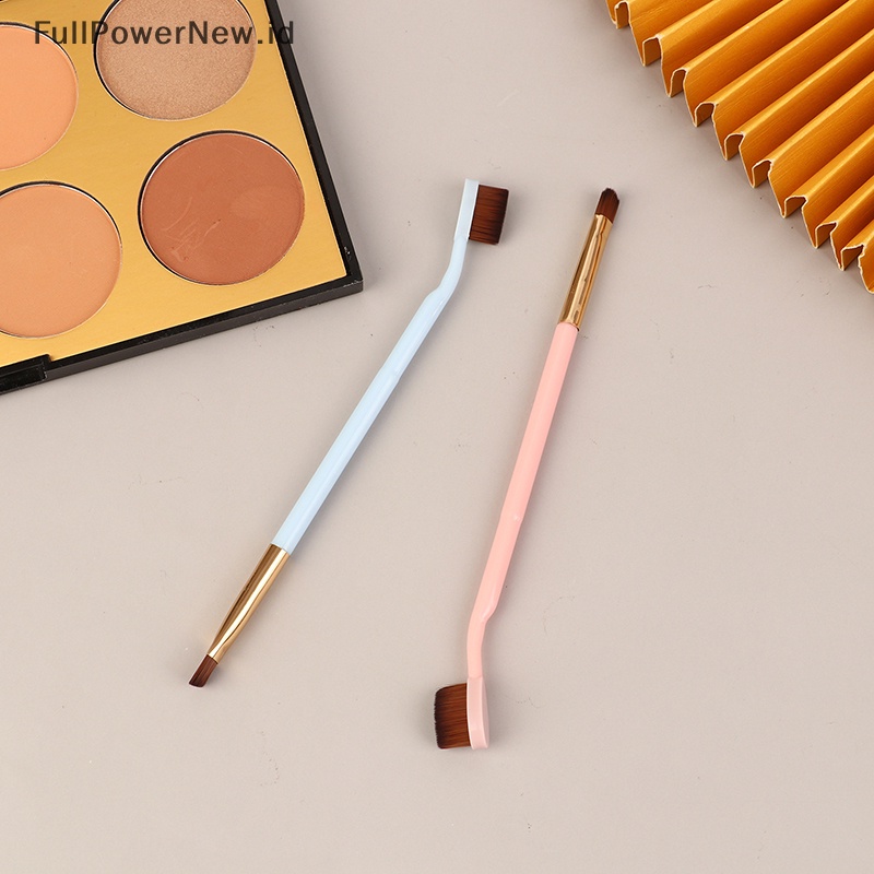 Power 1Pc Kuas Makeup Kepala Ganda Cream Puff Toothbrush Brush &amp; Brush Alis ID