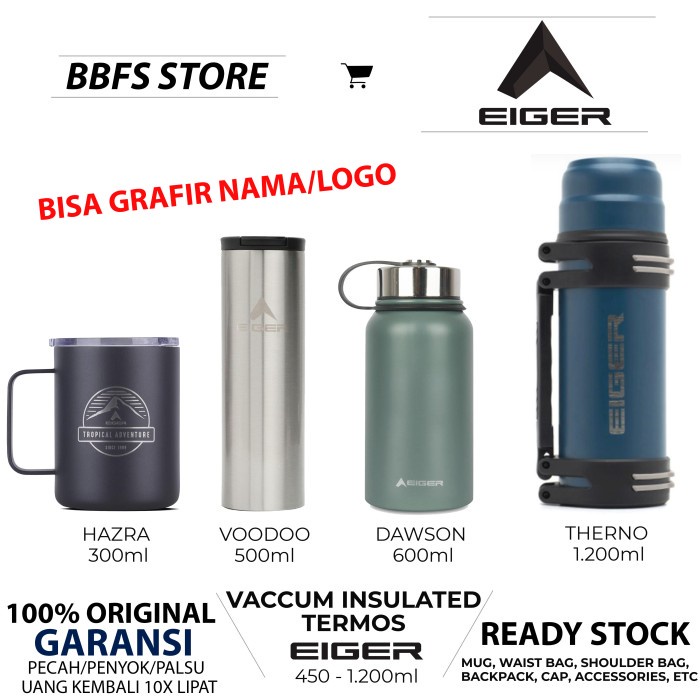 EIGER Original botol termos stainless therno 1200ml 1200 ml