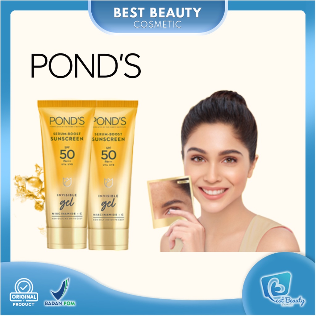 ★ BB ★ Pond's UV Protect Sun Serum SPF50+ PA++++ UVB UVB Lightweight Sunscreen with Niacinamid-C 30g