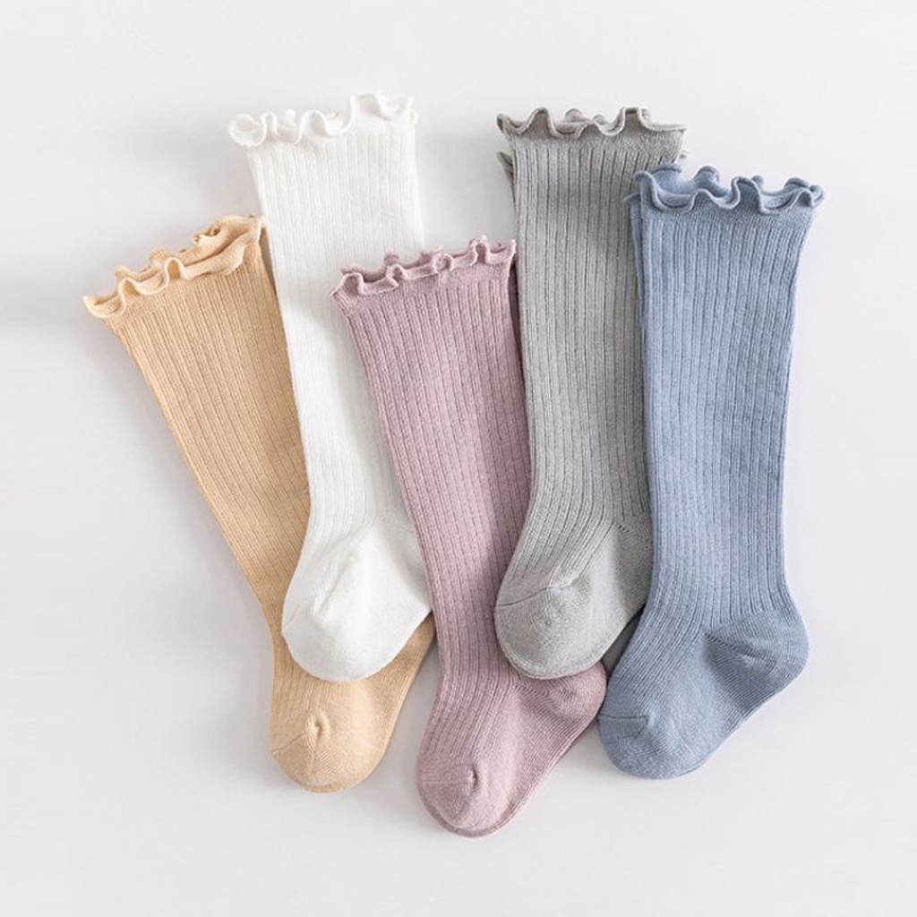 Kaos Kaki Polos Panjang Anak Bayi Perempuan / Baby Girl Socks KK069