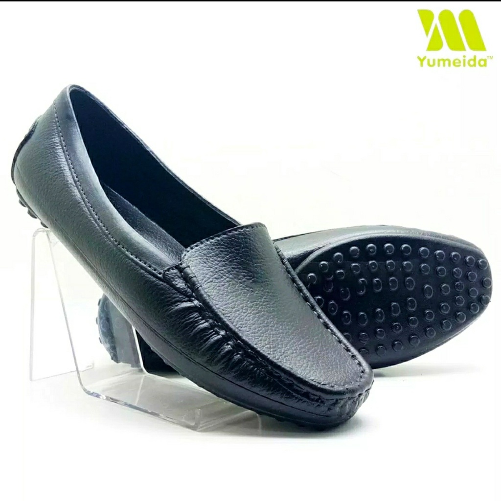 COD.. Sepatu karet yumeida sp-f085 L all black sepatu pantofel kerja wanita slip on yumeida sepatu formal wanita yumeida