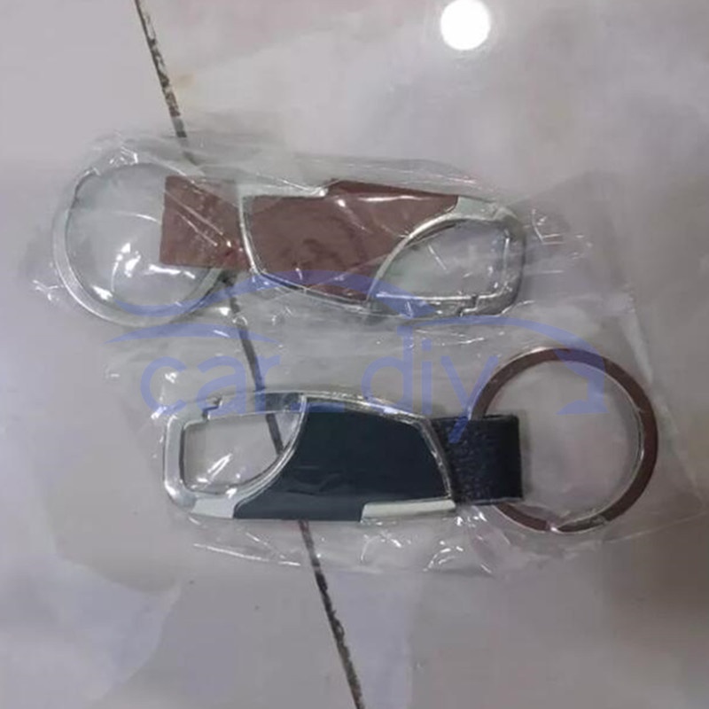 Kulit Gantungan Kunci Logam Kreatif Simple Alloy Key Chain Ring Desain DIY Untuk Dekorasi Gantungan Kunci Rumah Motor Mobil