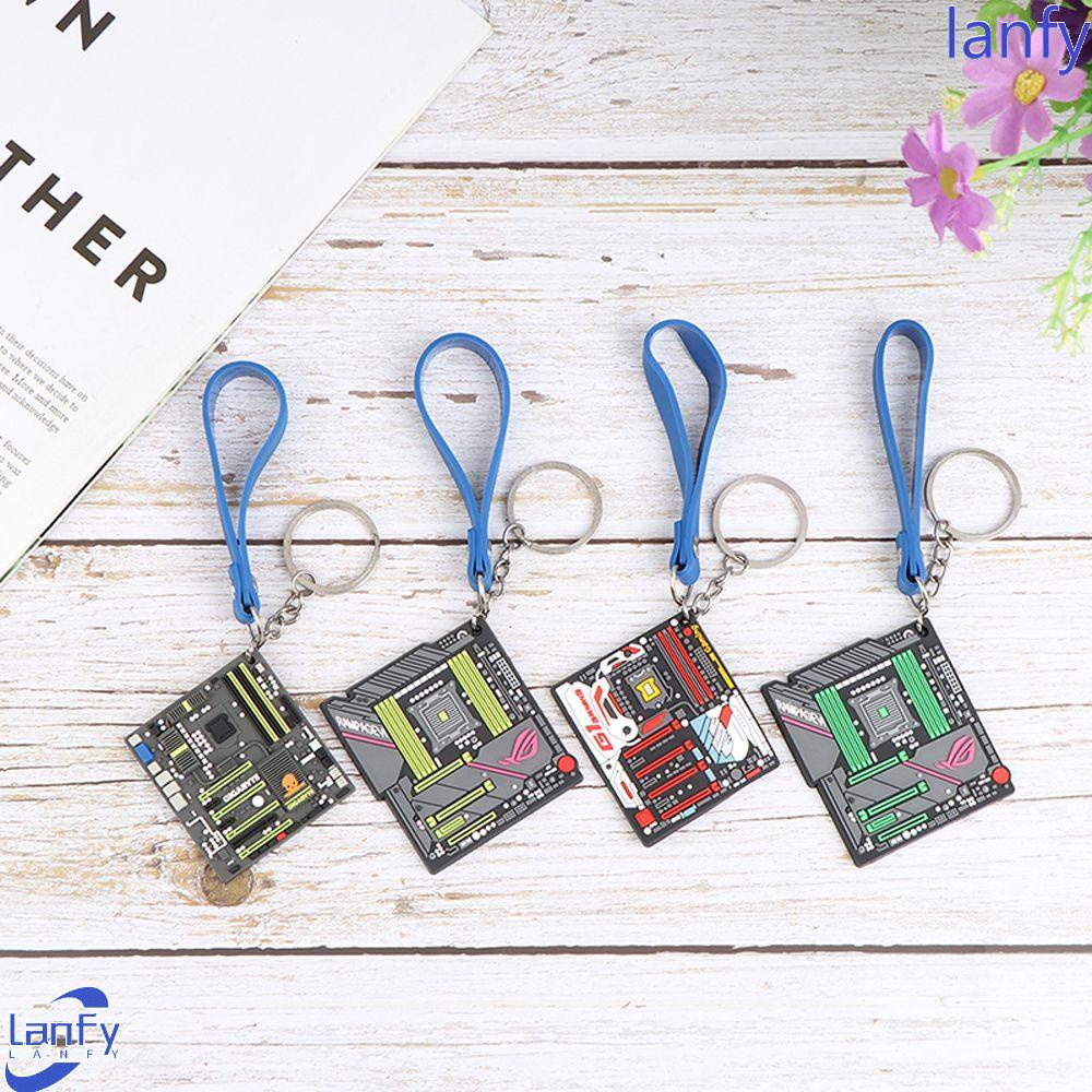 Lanfy Motherboard Model Gantungan Kunci Mobil Keys Pendant Ornament Gift Geek Gift Schoolbag Pendant Car Key Chain Girl Decoration Key Holder Gantungan Kunci AMD Key Chain Motherboard Keychain