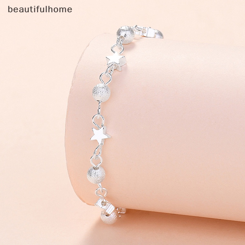 {beautifulhome} Gelang Bintang Segar Untuk Wanita Kepribadian Gelang Manik Bulat Fashion Korea.