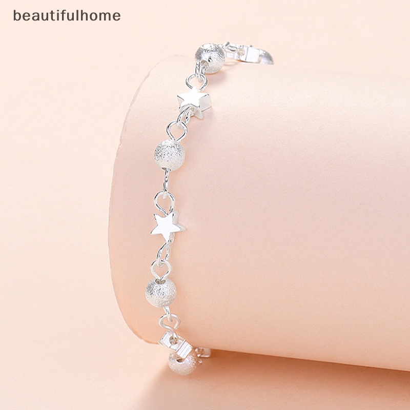 {beautifulhome} Gelang Bintang Segar Untuk Wanita Kepribadian Gelang Manik Bulat Fashion Korea.