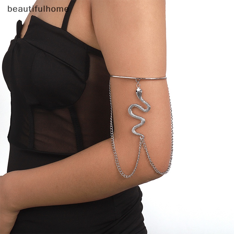 {Cantikrumah} Ular Ban Lengan Gelang Coil Upper Arm Cuff Open Arm Band Bracelet Armband Geometric Bracelet Snake Butterfly Spider Gothic Hand Bracelets Arm Bangles Jewelry.