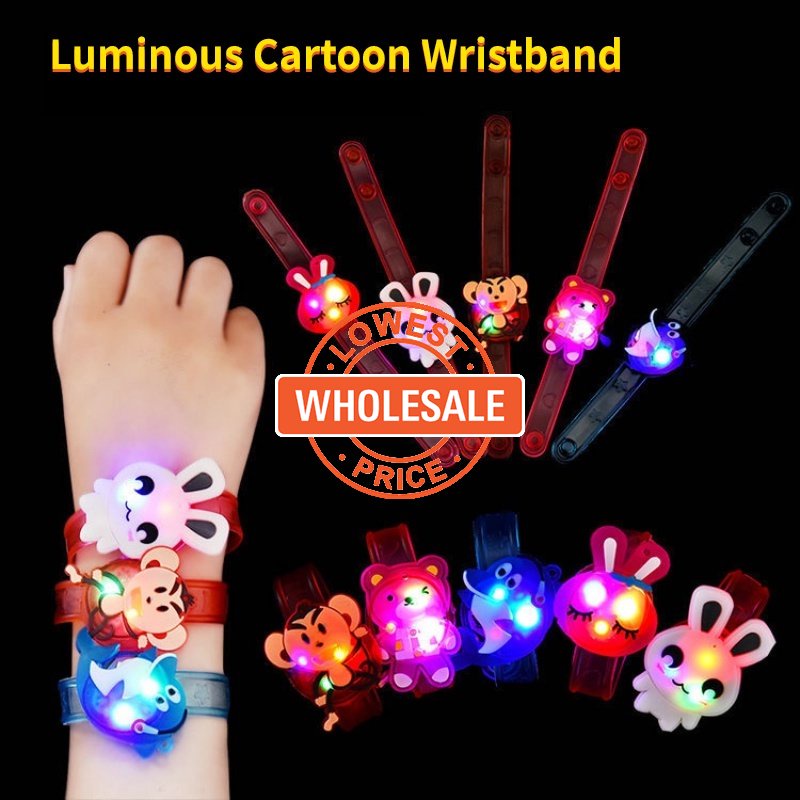 [Grosir] Gelang Anak-Anak Kreatif Hadir/Gelang Bercahaya LED Kartun Lucu/Gelang Neon Dukungan Konser/Gelang Flash Lari Malam Keselamatan Luar Ruangan