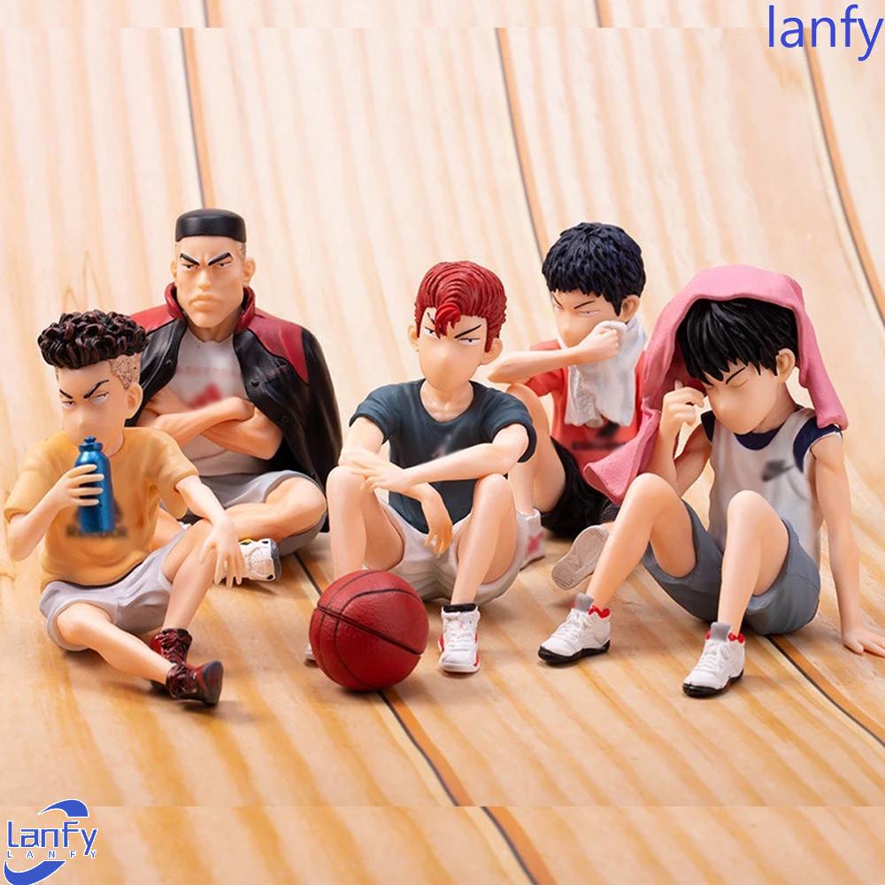 Lanfy Action Figure 10cm 5pcs Collection Model Anime Jepang Rukawa Kaede