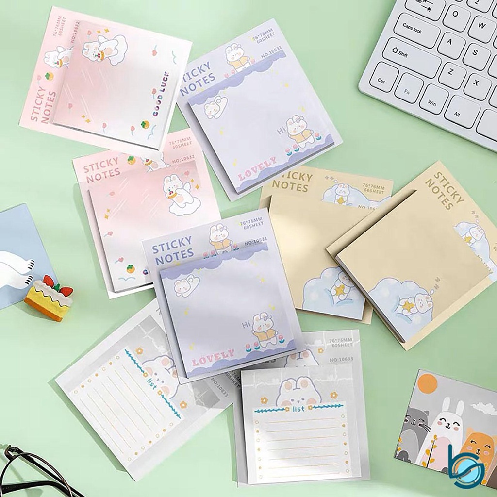 

Sticky Note 60 lembar/Buku Motif lucu/Cute Sticky Note 60 Pages - Best Stationary