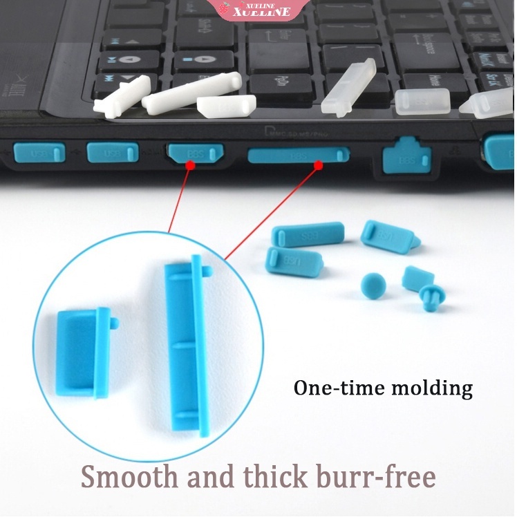 16pcs Colokan Port Colokan Debu Untuk Laptop Melindungi Port Ultrabook Dari Kotoran Debu Silikon Dustproof Anti Dust Plug Cover Stopper [ZXL]