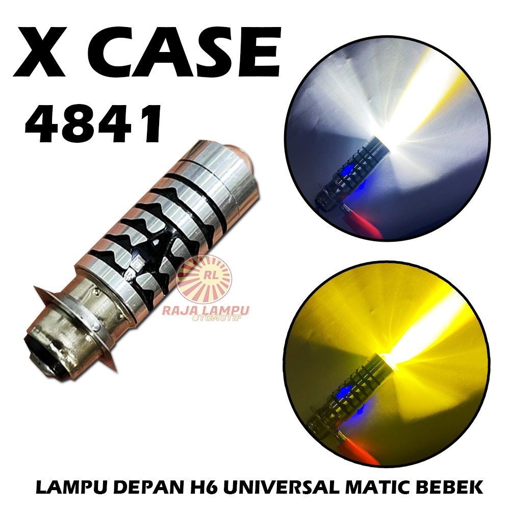 LAMPU LASER DEPAN KAKI H6 LED 2 WARNA PUTIH KUNING JAUH DEKAT SENJA DIAMOND BIRU HEADLMAP BHOLAMP HI LO UNIVERSAL MOTOR BEBEK MATIC BISA PAKAI