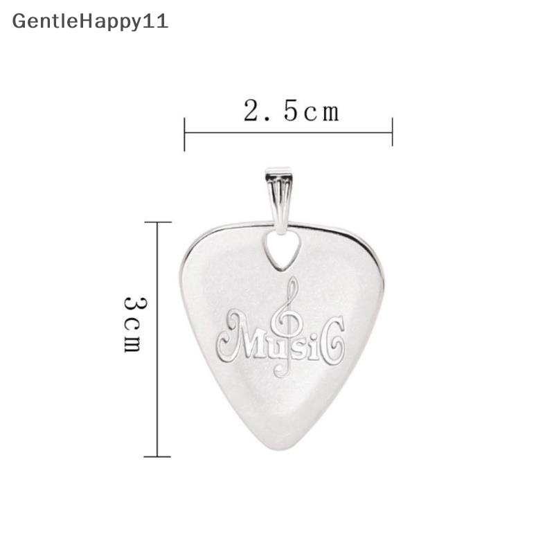 Gentlehappy Kalung Bass Gitar Elektrik Akustik Metal Pick Thin Mediator Pick Dengan Rantai id