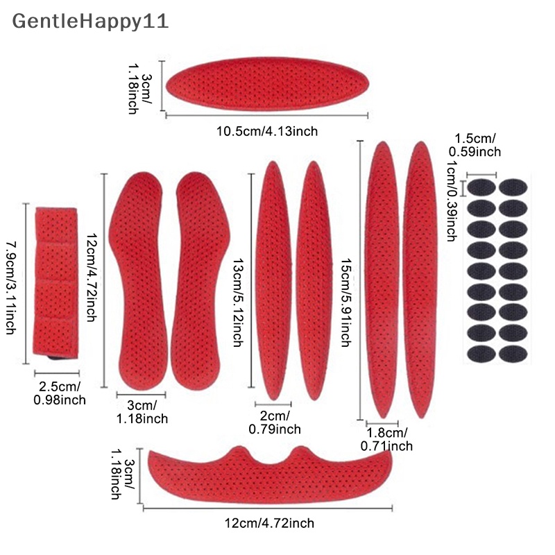 Gentlehappy 1Set Universal Helm Sepeda/Motor Inner Padding Kit Lining Sponge Pad Set id