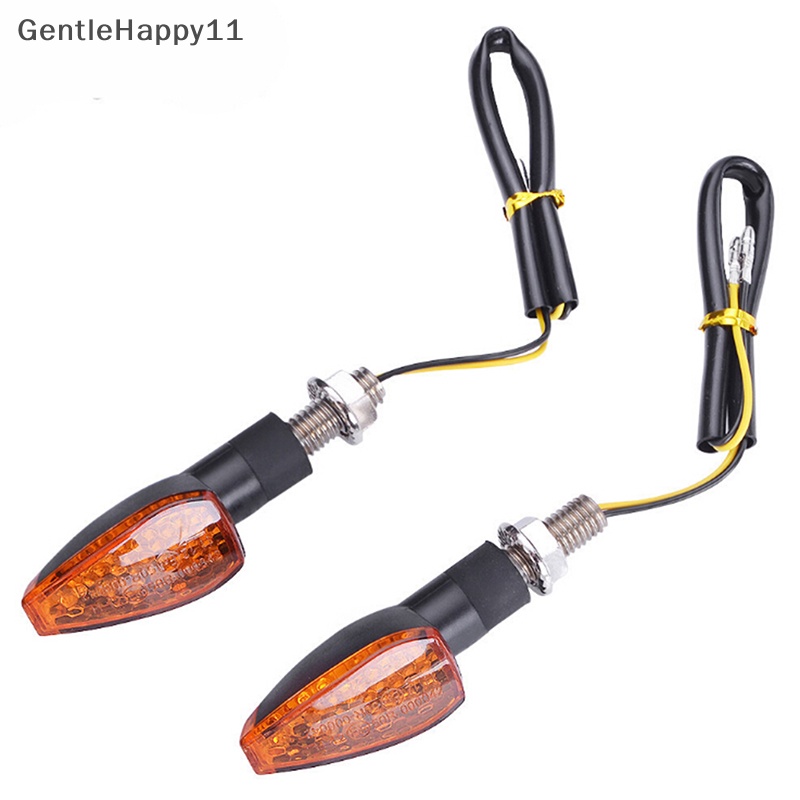 Gentlehappy 14LED Lampu Sein Sepeda Motor Amber Light Indikator Universal 12V id