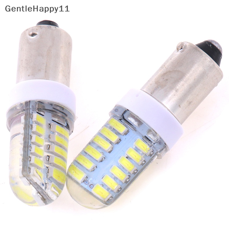 Gentlehappy 2X BA9S T11 T4W 301424smd 12v led Lampu Bohlam Samping Mobil interior lamps white id