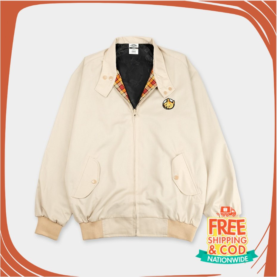 JAKET PERGI CAFE TREVELING KONSER/ CRSL Chilo Adopter Jacket | Cream | Harrington Jacket | Jaket cas