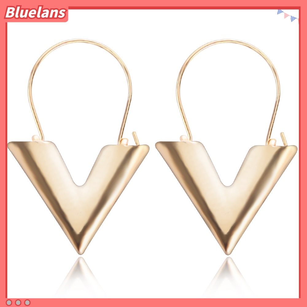 [BLS] Anting Logam Sederhana Huruf V Bentuk Anting earrings earpins Anting fashion Anting Kecil V earrings