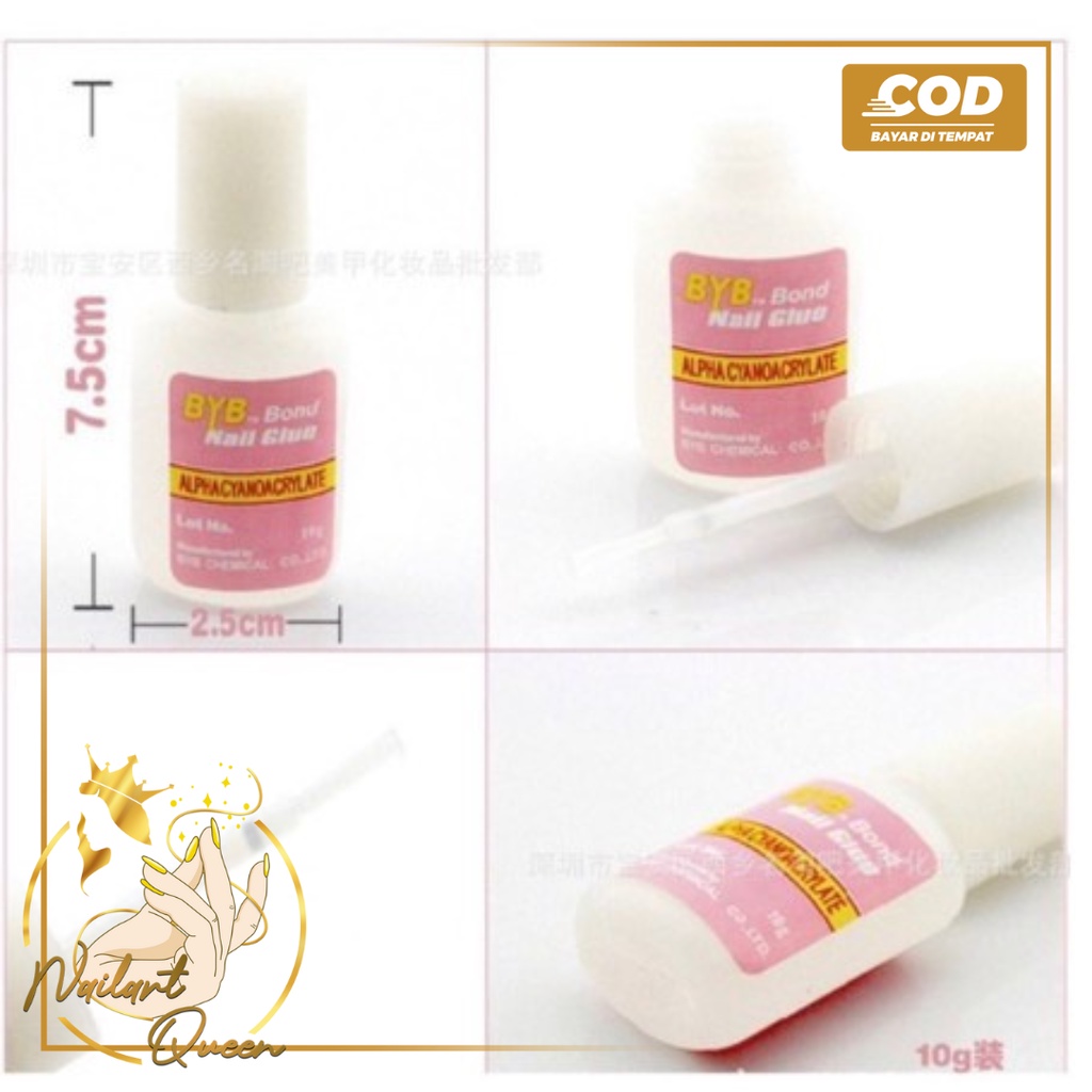 10gram NAIL ART GLUE lem kuku palsu murah 10gr