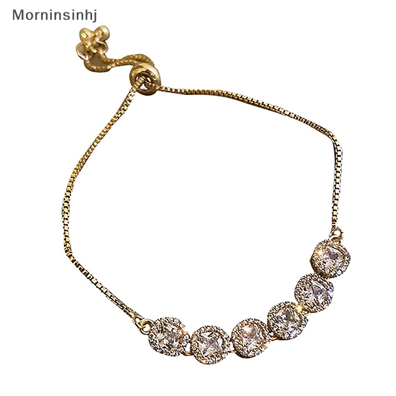 Mornin Sparkling Adjustable Berlian Imitasi Gelang Untuk Wanita Baru Berlapis Emas Kualitas Tinggi Gelang Perhiasan Pernikahan Hadiah Ulang Tahun id