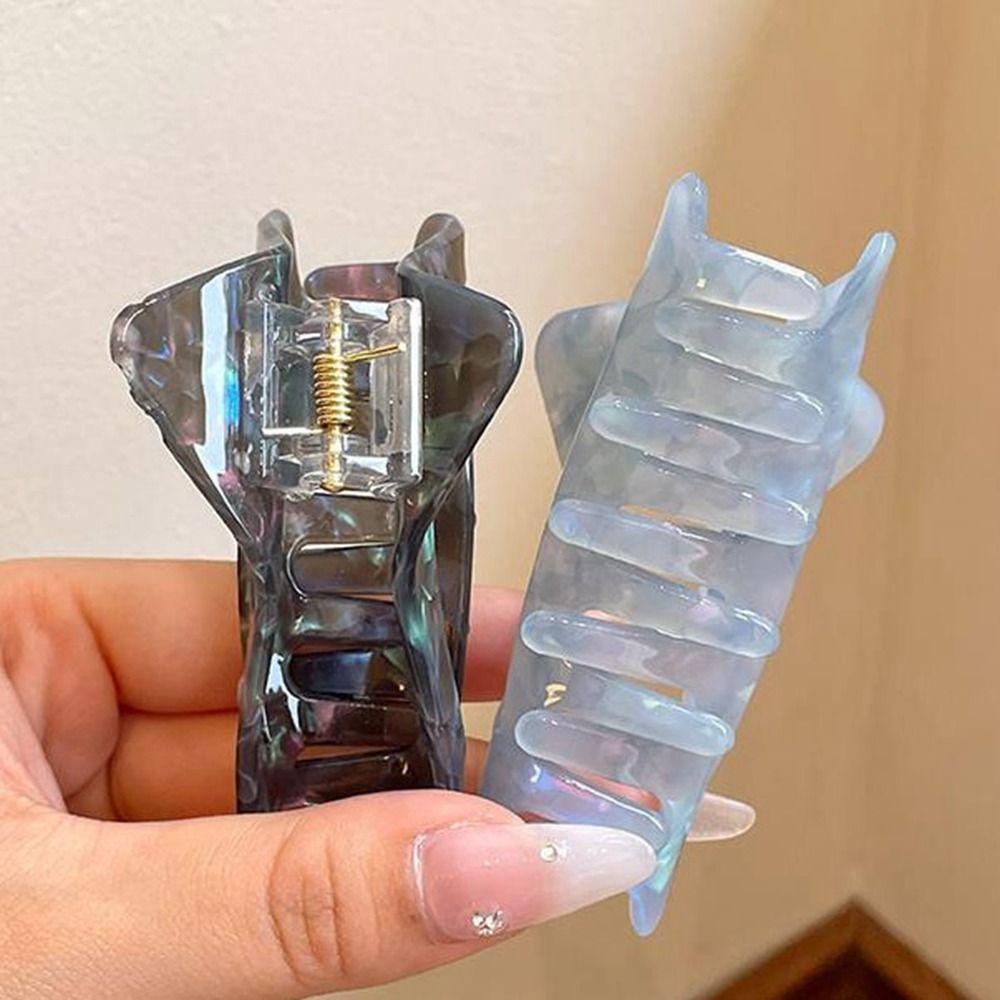 AUGUSTINA Hair Clip, Acetic Acid Hair Claw, Jepit Rambut Bentuk Geometri Asetat Segitiga Manis Untuk Gaya Korea