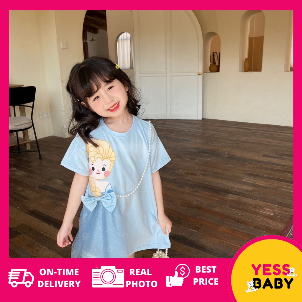 YESSBABY DISCUTE Dress pesta anak perempuan fashion korea anak perempuan import 1-7tahun