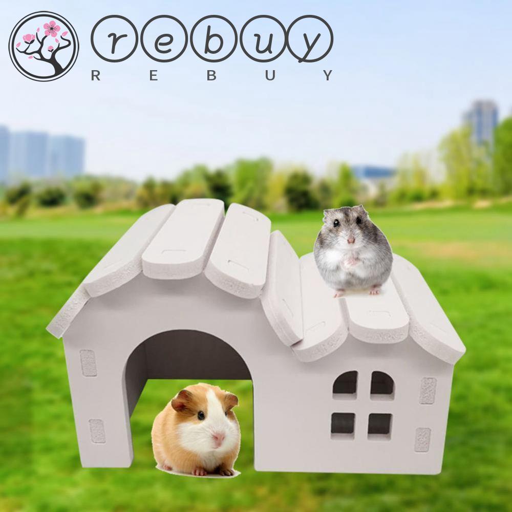 REBUY Rebuy Hamster House 2pcs DIY Untuk Hewan Kecil Bahan PVC Bur-free Hamster Hut