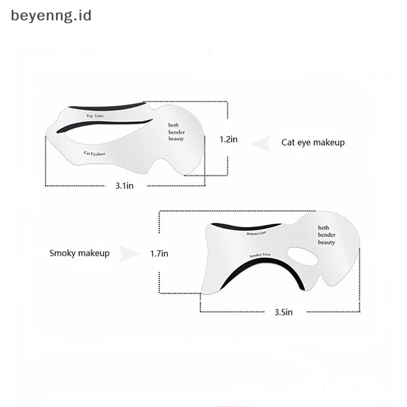 Beyen Eyeliner Model Stensil Alat Pembentuk Alis Template Kartu Eye Shadow Alat Makeup ID