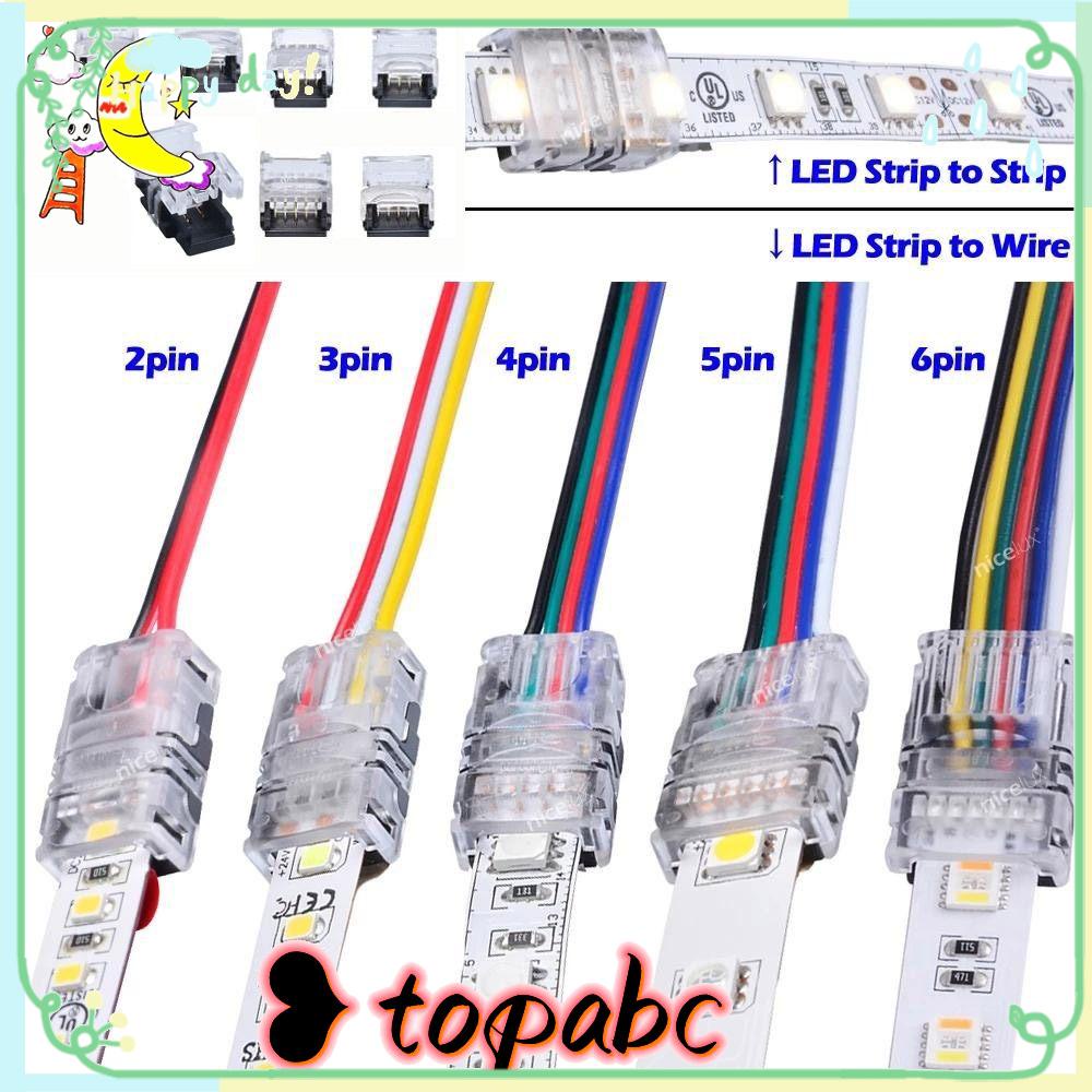 TOP Konektor LED Strips 2pin 3pin Terminal Splice LED Strip to Stip Sambungan Kawat Lampu