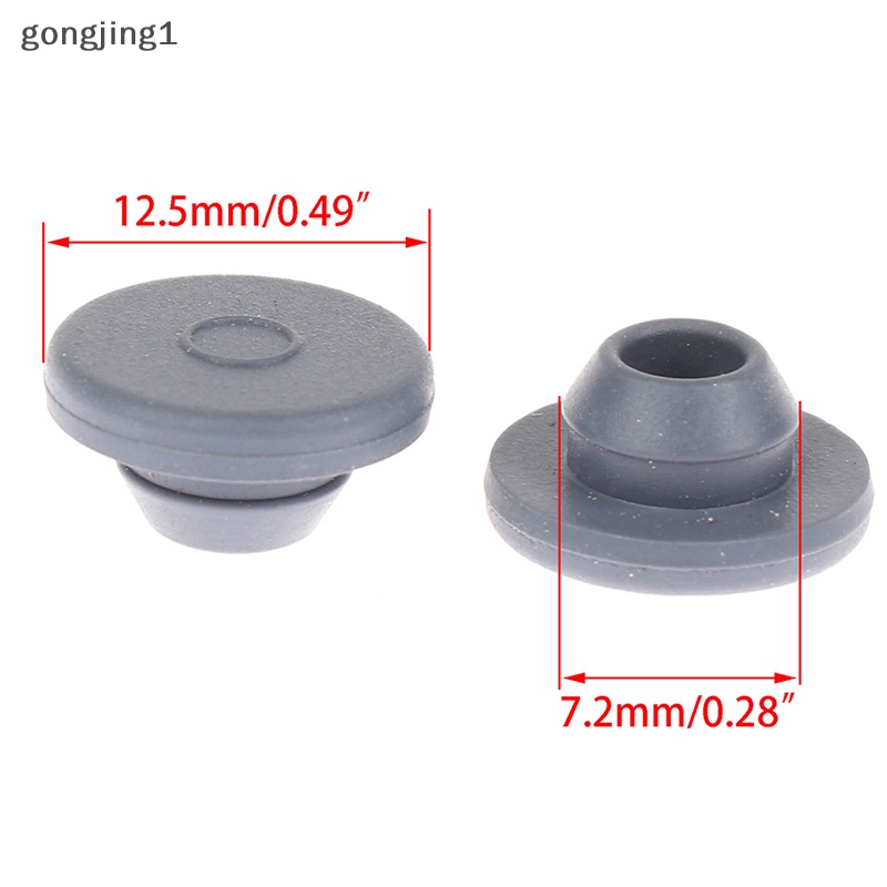 Ggg 100Pcs Stopper Karet Self Sealing Injection Port Untuk Botol Kaca 13mm ID