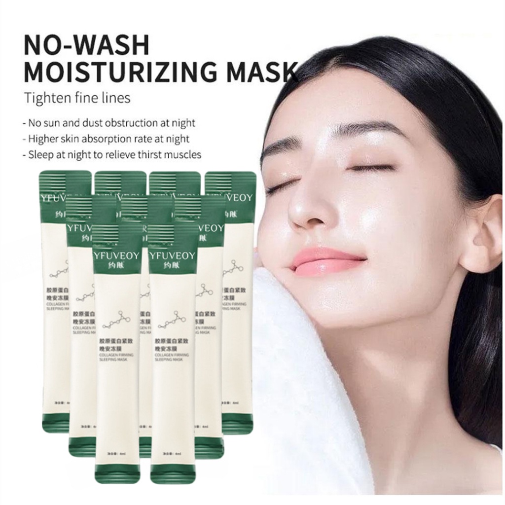 Collagen Firming Sleeping Mask Untuk Anti Kerut Melembabkan &amp; Mencerahkan Masker Wajah Wash Free Facial Gel Mask