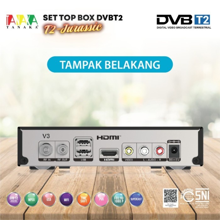 SET TOP BOX TV DIGITAL RECEIVER STB TANAKA JURASSIC DVB-T2 IPTV WIFI