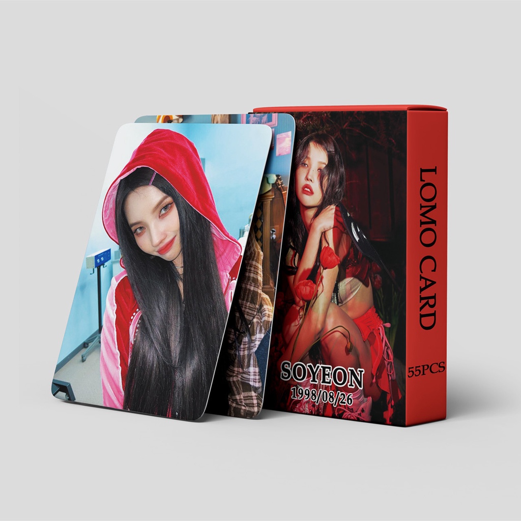 55pcs /box SOYEON (G)I-DLE Photocards Album I FEEL Lomo Cards GIDLE Kpop Postcards
