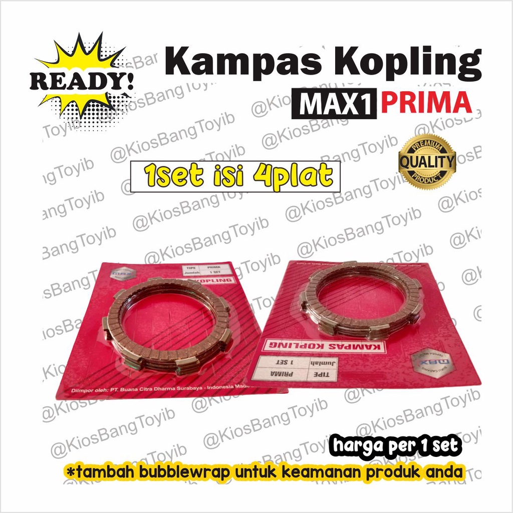 1set Kampas Plat Kopling Honda PRIMA GRAND SUPRA LEGENDA 6pc (Max1)