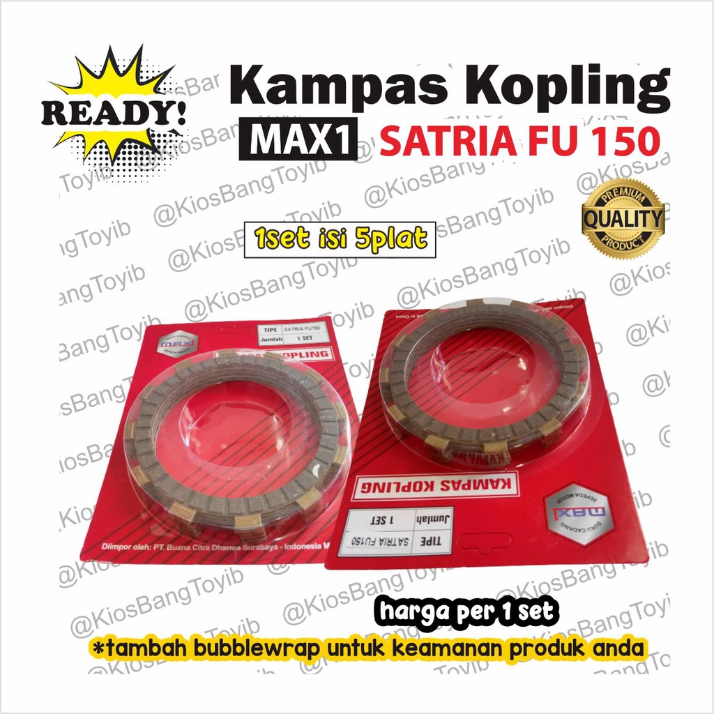 1set Kampas Plat Kopling Suzuki SATRIA FU 150 isi 5pc (Max1)