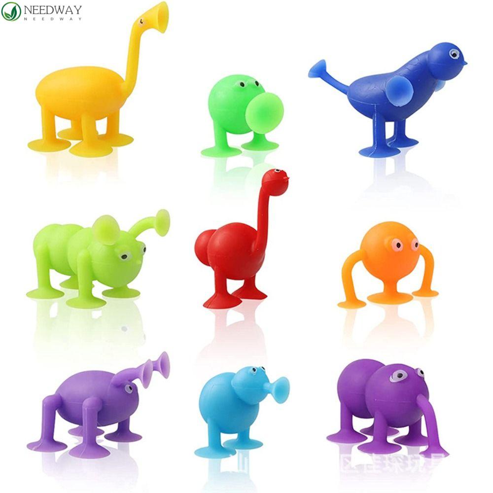 NEEDWAY Needway Mainan Cangkir Hisap Aneka Warna Mainan Edukasi Permainan Interaktif Orang Tua-Anak Diy Blok Bangunan Soft Blocks Pop Sucker Toy