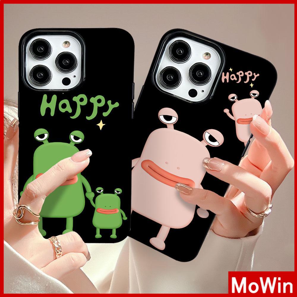 Case iPhone 14 Pro max iPhone Case Hitam Glossy TPU Lembut Tahan Guncangan Perlindungan Kamera Merah Muda Hitam Katak Lucu Kompatibel dengan iPhone 13 Pro max 12 Pro Max 11 xr xs max 7Plus 8Plus