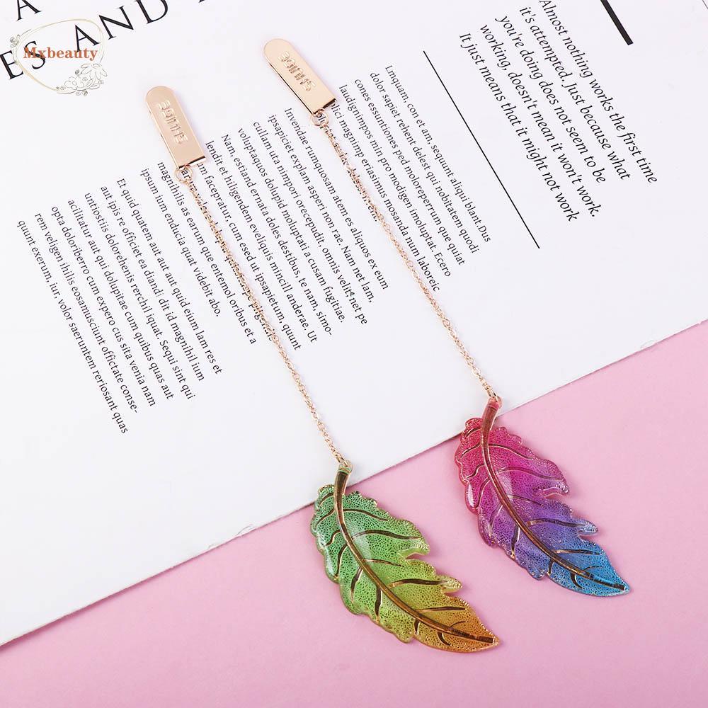 MXBEAUTY Leaves Bookmark Cute 2pcs Hadiah Guru Penanda Membaca Buku Siswa Lover Book Penanda Halaman