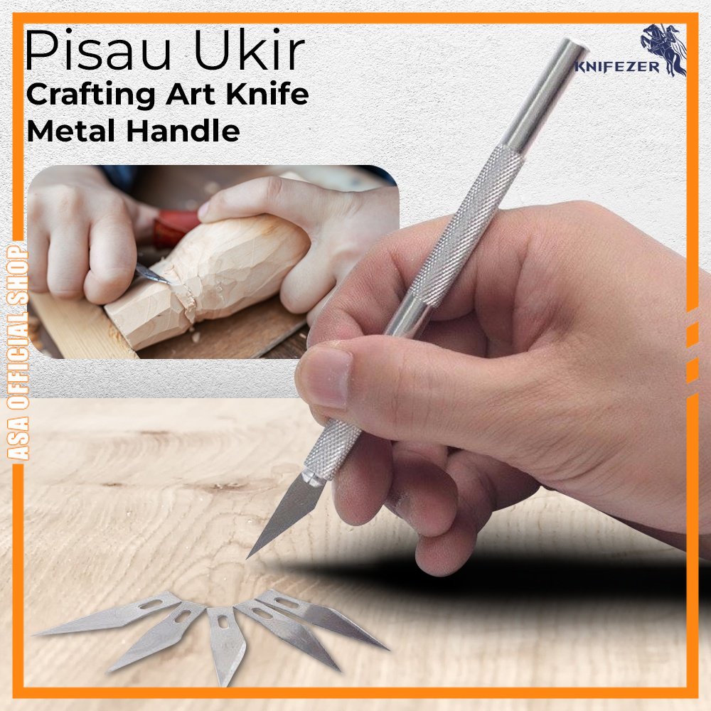 

Pisau Ukir Seni Hobby Crafting Art Knife Metal Handle