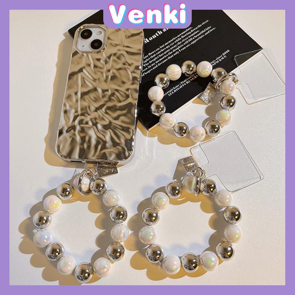 Venki - Casing Ponsel Gesper Gelang Lanyard Gelang Manik-manik Berwarna-warni Yang Indah Berbagai Macam Gaya Multicolor Hati Busur Bulan Multicolor Sederhana Kompatibel iPhone Case