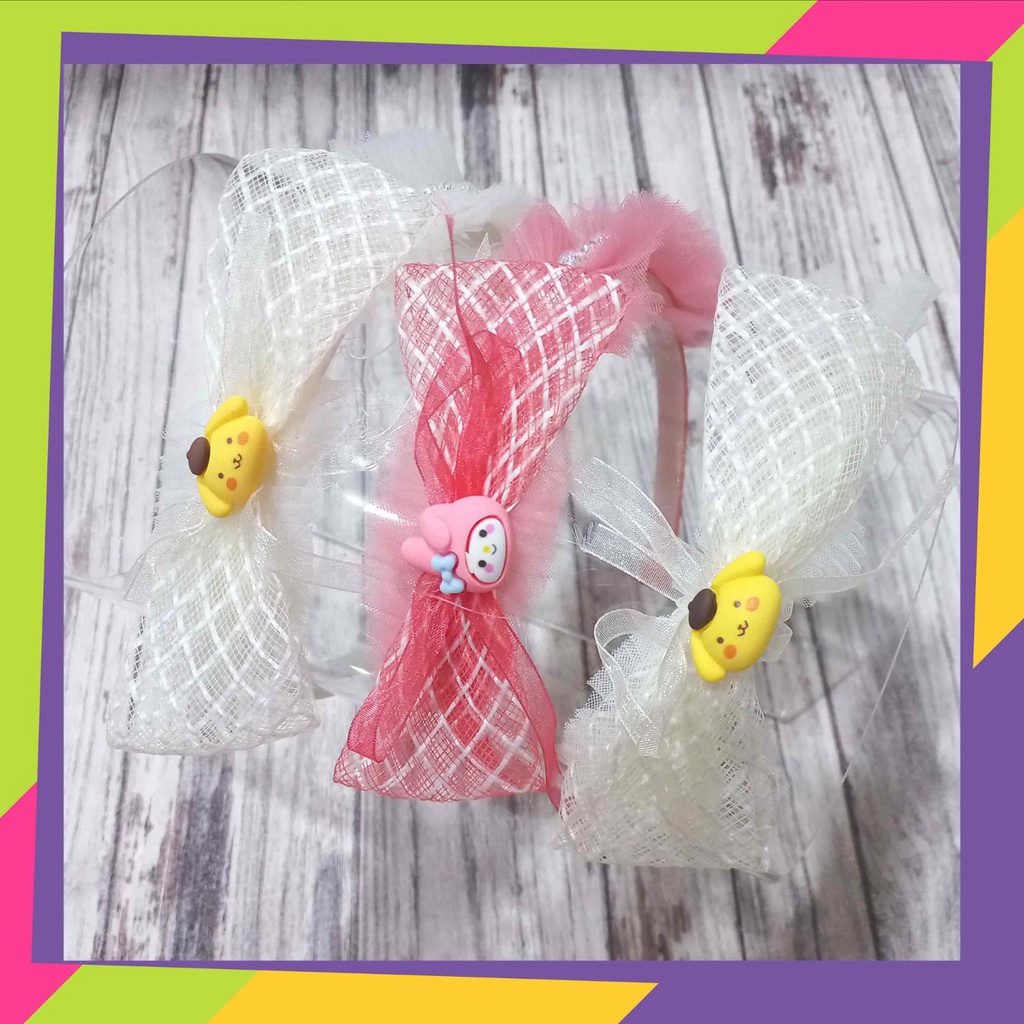 5082 / Paket usaha bando anak pita karakter sanrio / Bandana headband lucu