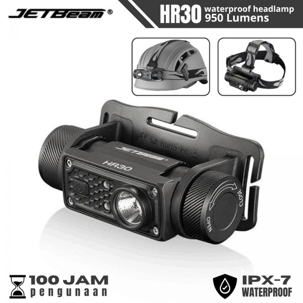 JETBeam Senter Kepala Headlamp SST40 N5 LED 950 Lumens - HR30