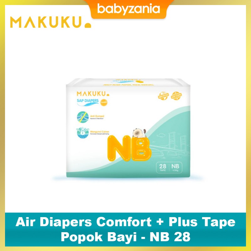 Makuku SAP Diapers Comfort + Plus Tape Popok Perekat Bayi - NB 28