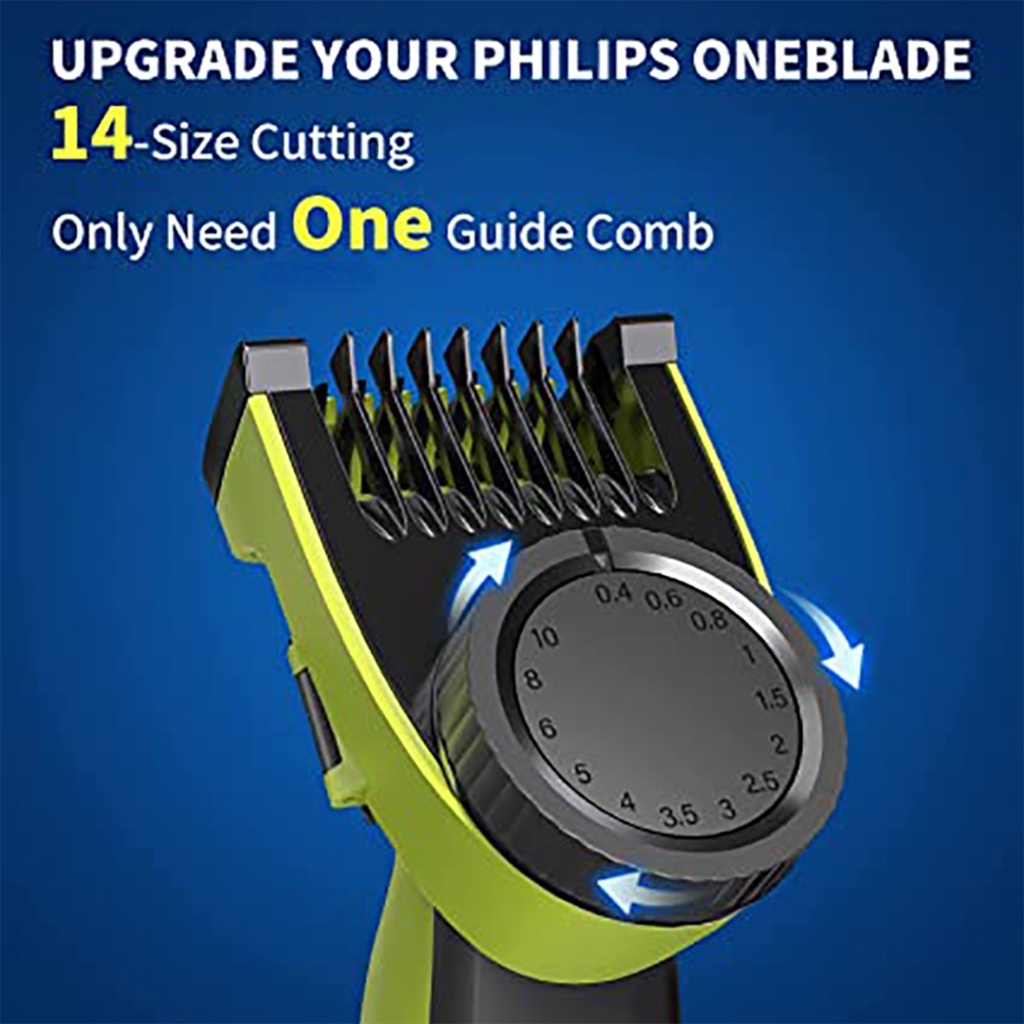 Philips Norelco OneBlade Replacement Blades/Philips OneBlade 14 Length Adjustable Razor Precision Guide Comb
