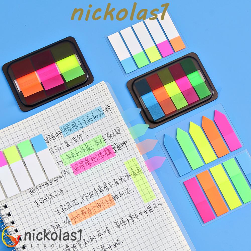 NICKOLAS1 Perlengkapan Sekolah Kantor Penanda Halaman Memo Pad Index Tag Bookmark Stiker